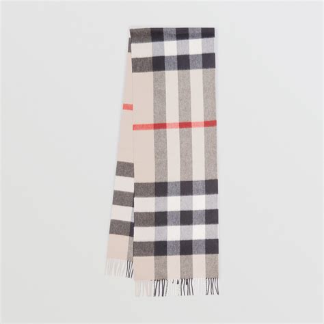 burberry check cashmere scarf